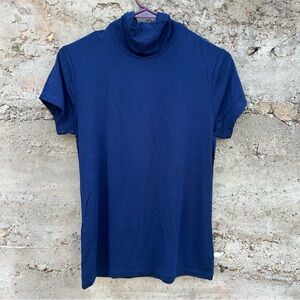 Women’s  Lauren Ralph Lauren Blue Turtleneck Shirt Sz M